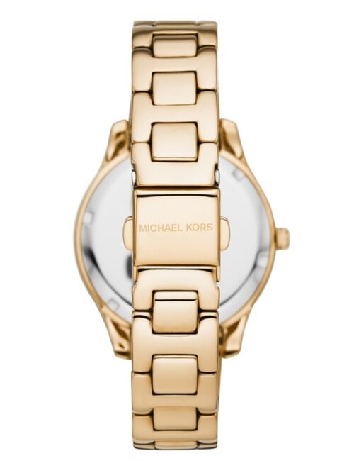 MICHAEL KORS Women's Liliane Gold-Tone Stainless Steel Bracelet Watch 36mm