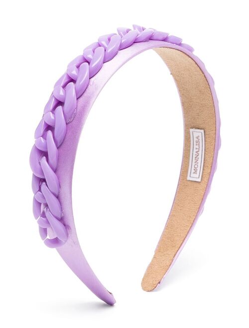 Monnalisa chain-link detail headband