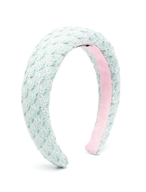 Simonetta padded tweed headband