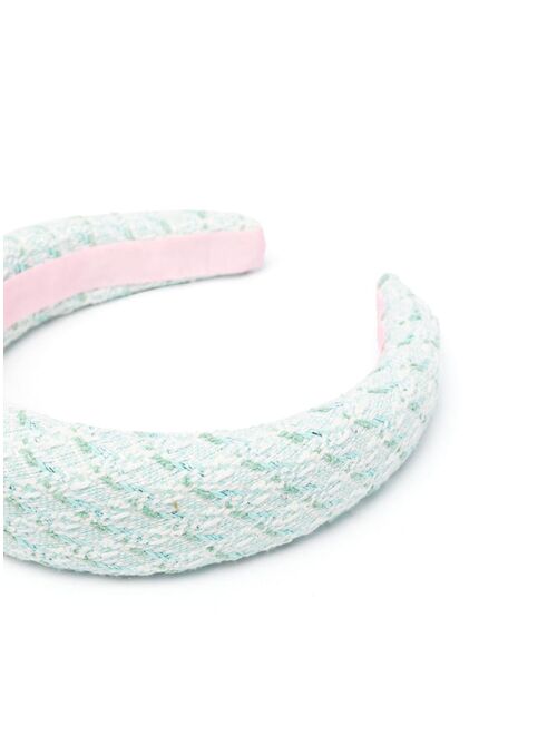 Simonetta padded tweed headband