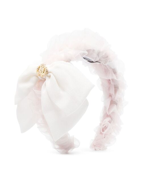 Roberto Cavalli Junior ruffled tulle silk headband