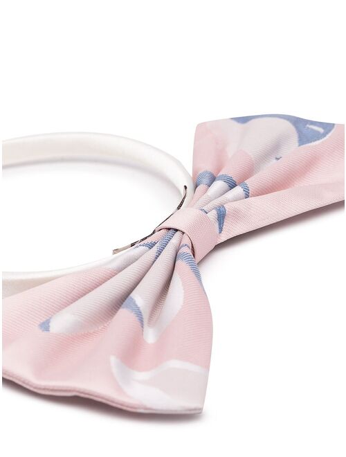 Hucklebones London abstract-print bow-detail headband