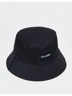 Unisex logo bucket hat in black