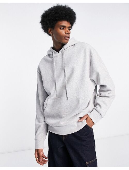 COLLUSION hoodie in gray marl