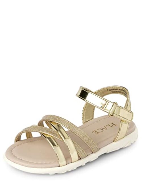 The Children's Place Unisex-Child and Toddler Girls Glitter Sandals