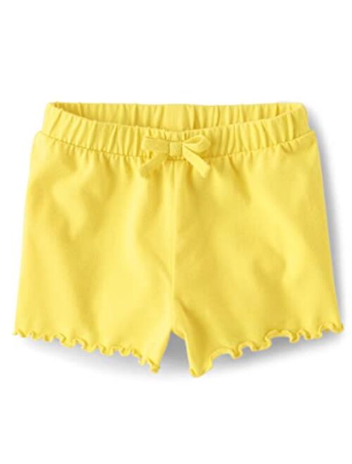 The Children's Place Baby Toddler Girls Lettuce Edge Shorts