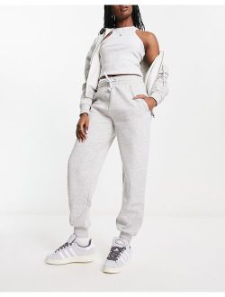 oversized branded sweatpants in gray