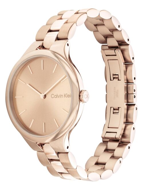 CALVIN KLEIN Carnation Gold-Tone Bracelet Watch 38mm