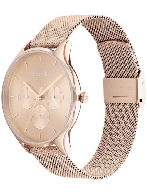 CALVIN KLEIN Carnation Gold-Tone Mesh Bracelet Watch 38mm