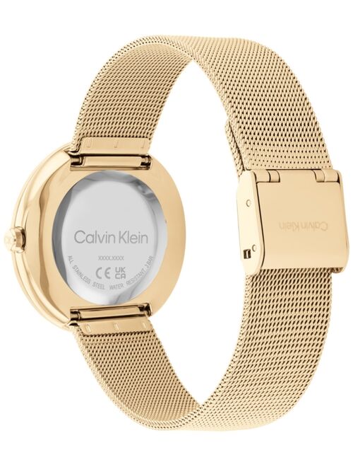 CALVIN KLEIN Gold-Tone Mesh Bracelet Watch 34mm