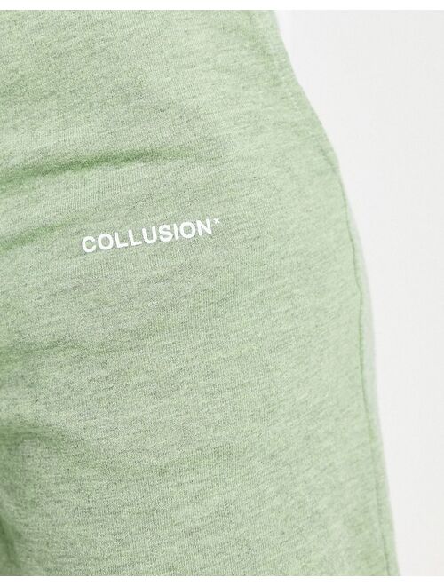 COLLUSION overdyed heather longer length short