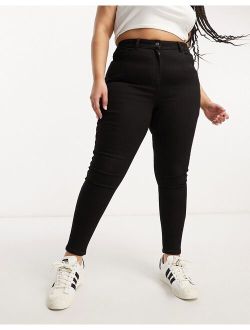 x001 Plus size skinny jeans in black