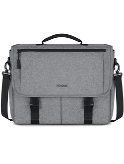 Rainsmore Messenger Bag for Men Messenger Bag 15.6 Inch Water Resistant Laptop Bag Casual Satchel Bags for Men Large College Computer Bag Office Work Briefcase Fashion Cr