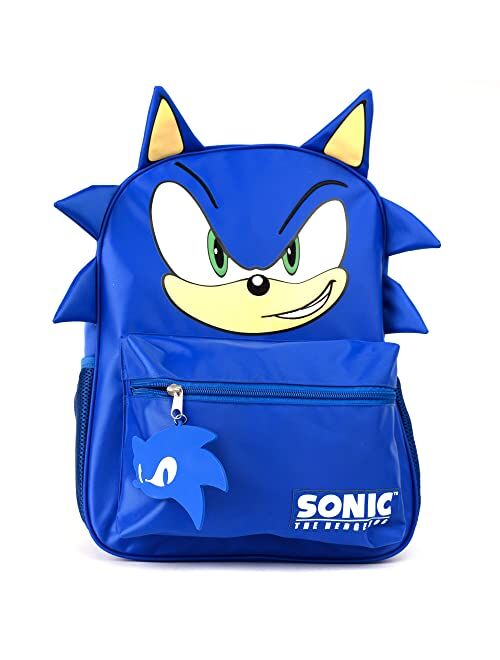 AI ACCESSORY INNOVATIONS The Hedgehog Backpack for Boys & Girls, Bookbag with Adjustable Shoulder Straps & Padded Back, Shadow 16 Inch Schoolbag with 3D Features, Durable