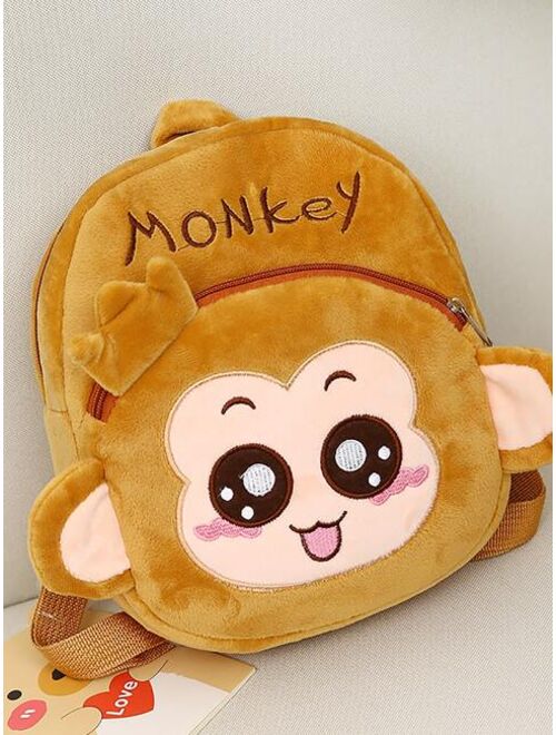 Shein Kids Cartoon Monkey Design Backpack