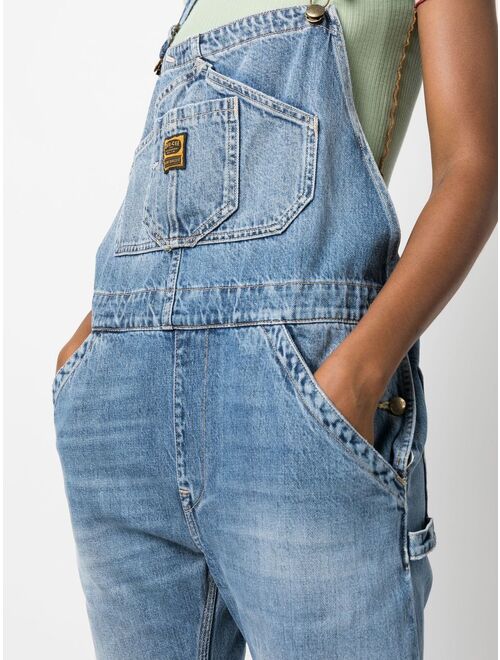 Washington Dee Cee logo-patch denim dungarees