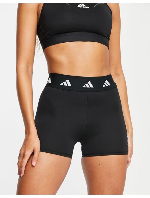 adidas performance adidas Training Techfit 3-inch legging shorts in black