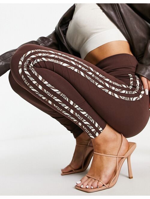 adidas Originals Animal Abstract leggings in brown