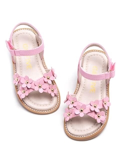 GINFIVE Toddler Girls Sandals Little Girls Kids Summer Shoes Toddler Sandals