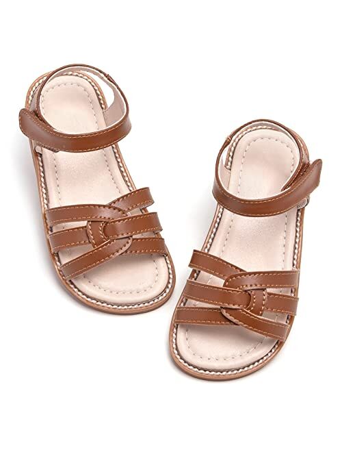 GINFIVE Toddler Girls Sandals Little Girls Kids Summer Shoes Toddler Sandals