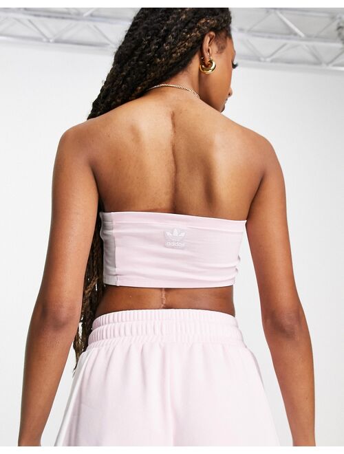 adidas Originals 'summer rave' color block bandeau top in pink