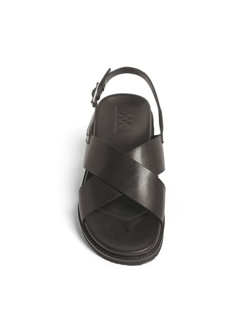 Anthony Veer Men's Cancum Cross Strap Comfort Sandals