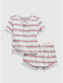 Baby 100% Organic Cotton Henley Two-Piece Outfit Set