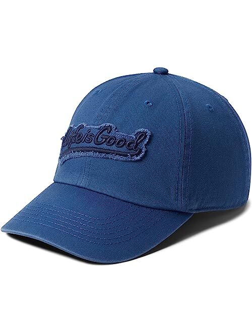 Life is Good Ballyard Script Angled Tattered Chill Cap