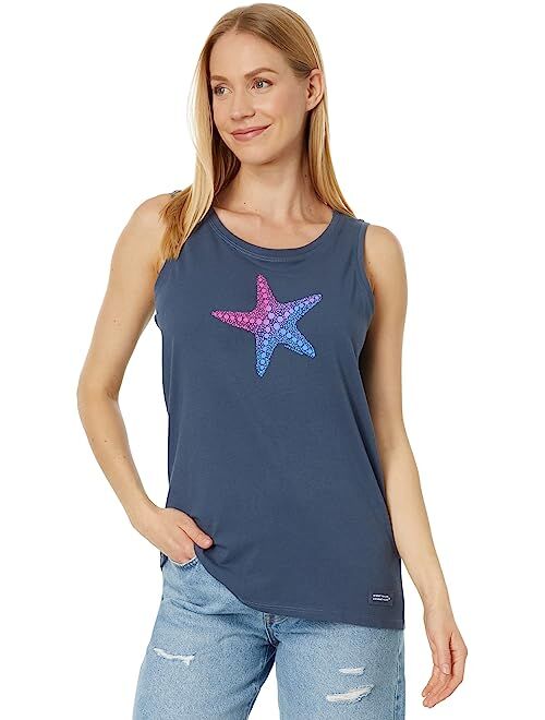 Life is Good Watercolor Starfish Crusher-Lite Tank