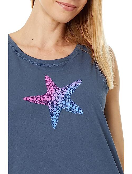 Life is Good Watercolor Starfish Crusher-Lite Tank