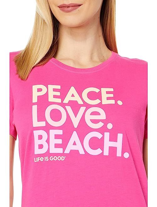 Life is Good Peace Love Beach Short Sleeve Crusher-Lite Tee