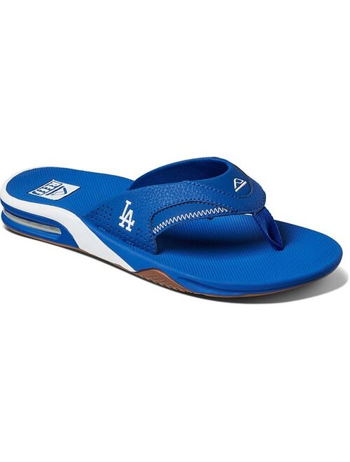 unbranded Men's REEF Los Angeles Dodgers Fanning Bottle Opener Sandals