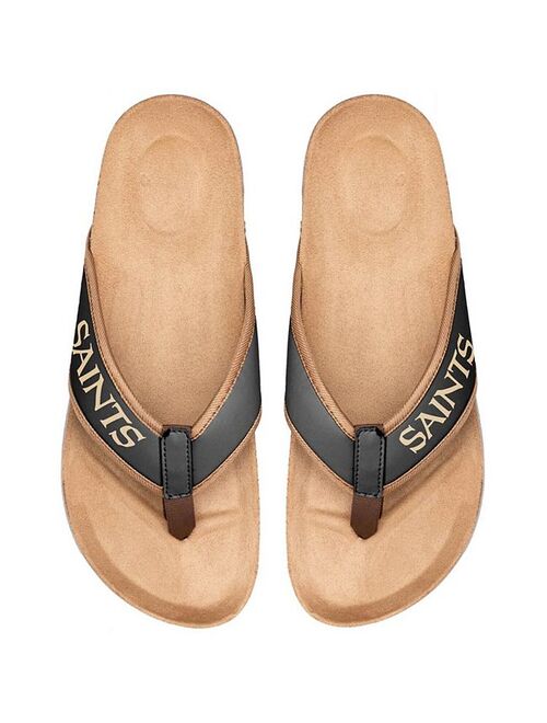 unbranded Men's FOCO New Orleans Saints Cork Flip Flops