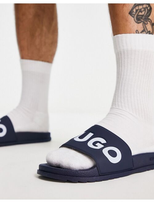 HUGO Match It logo slides in navy