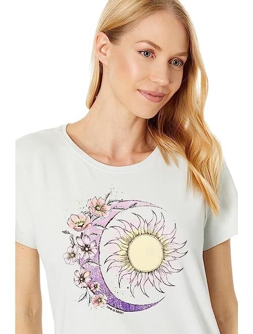 Life is Good Moon Flower Short Sleeve Crusher Tee