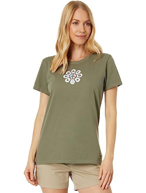 Life is Good Peace Flower Long Sleeve Crusher-Lite Tee