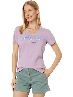 Life is Good Three Hummingbirds Short Sleeve Crusher Vee