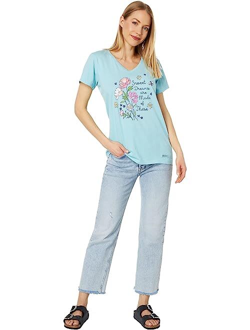 Life is Good Sweet Dreams Wildflowers Short Sleeve Crusher-Lite Tee