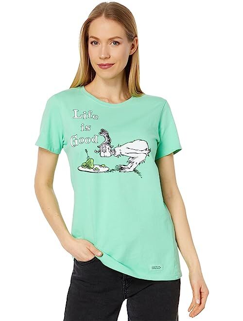 Life is Good Green Eggs Book Cover Short Sleeve Crusher Tee