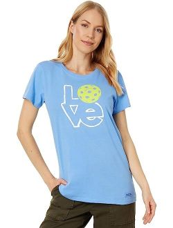 Life is Good Love Pickleball Short Sleeve Crusher Tee