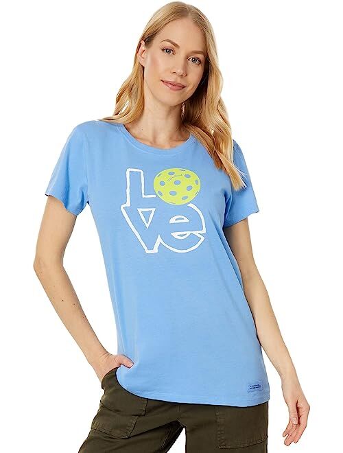 Life is Good Love Pickleball Short Sleeve Crusher Tee