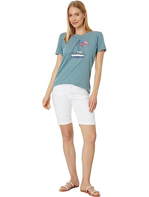 Life is Good USA Sailboat Short Sleeve Crusher-Lite Tee