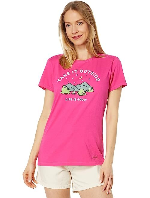 Life is Good Take It Outside Camping Short Sleeve Crusher-Lite Tee