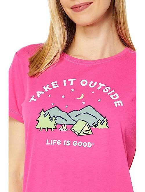 Life is Good Take It Outside Camping Short Sleeve Crusher-Lite Tee