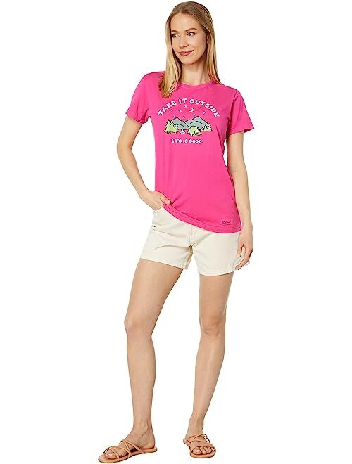 Life is Good Take It Outside Camping Short Sleeve Crusher-Lite Tee