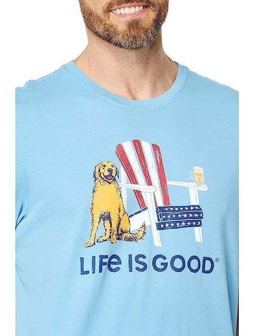 Life is Good American Adirondack Beer Short Sleeve Crusher-Lite Tee