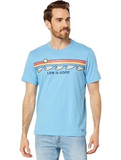 Life is Good Retro Wave Stripe Crusher-Lite Tee