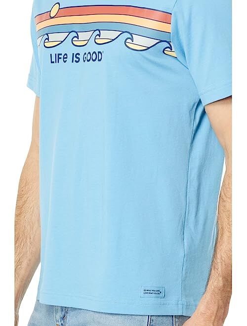 Life is Good Retro Wave Stripe Crusher-Lite Tee