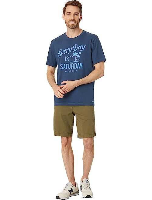 Life is Good Every Day Is Saturday Palm Short Sleeve Crusher Tee