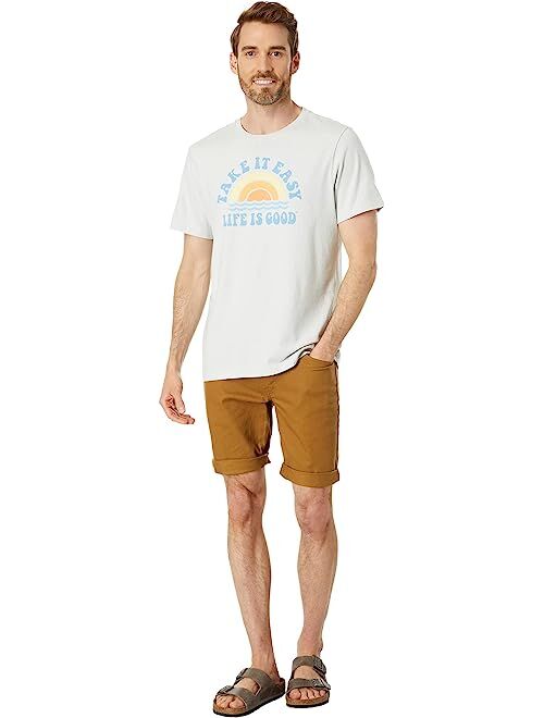 Life is Good Take It Easy Rainbow Waves Short Sleeve Crusher Tee